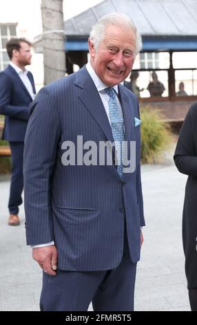 The Prince of Wales, Patron, Barts Heritage, during a visit to St Bartholomew's Hospital in the City of London, to visit its historic Grade I listed buildings and meet with nursing staff ahead of International Nurses' Day on 12 May. Picture date: Tuesday May 11, 2021. Stock Photo