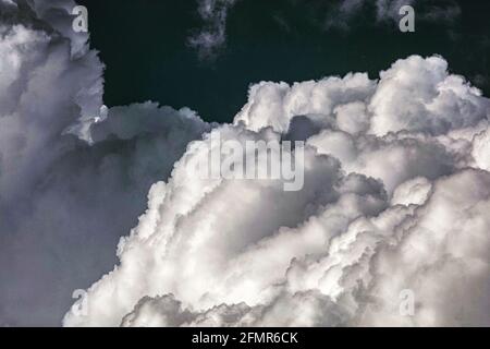 Cumulonimbus Clouds gathering before the storm Stock Photo