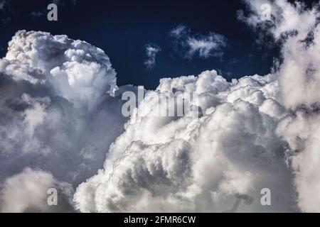 Cumulonimbus Clouds gathering before the storm Stock Photo