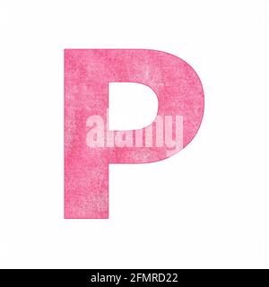 Alphabet Letter A - Pink plush texture Stock Photo - Alamy