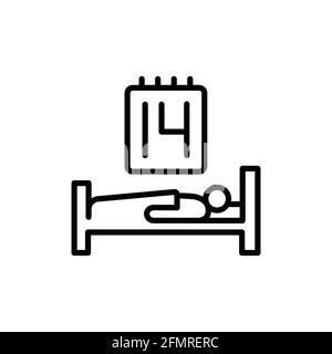Self-isolation person color line icon. Isolated vector element. Outline pictogram for web page, mobile app, promo Stock Vector