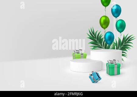 Vector 3d podium scene. Stock Vector
