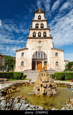 Church of the Assumption of Cangas de Onis, Asturias Spain Stock Photo