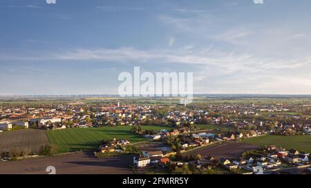 Aerial view of Lutherstadt Wittenberg in Germany Stock Photo