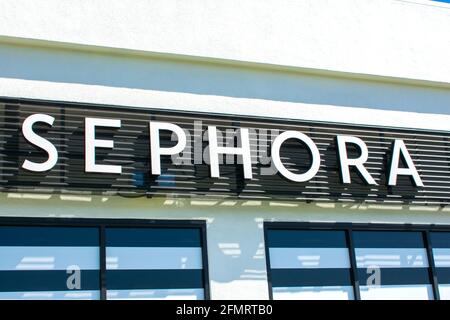 Sephora sign on the retail personal care and beauty products store location - San Jose California, USA - 2021 Stock Photo