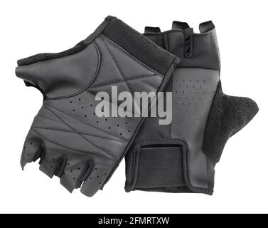 sport gloves path isolated on white Stock Photo
