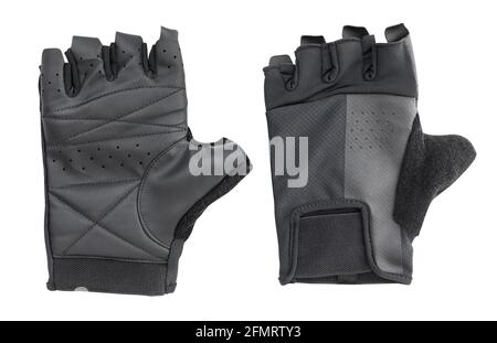 sport gloves path isolated on white Stock Photo