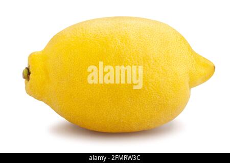 lemon path isolated on white Stock Photo