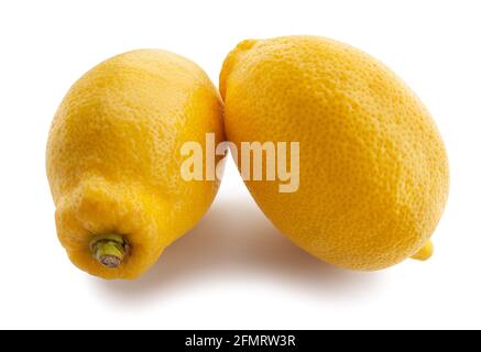lemon path isolated on white Stock Photo