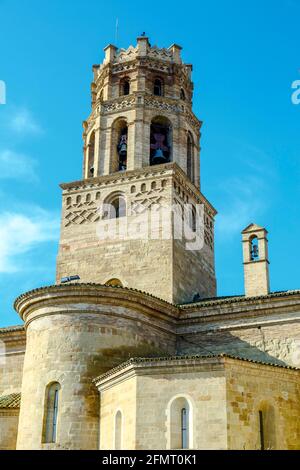 Cathedral of Santa Maria del Romeral Monzon Huesca Spain Stock Photo