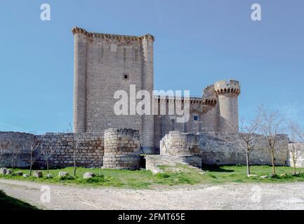 Castle of the Franco de Toledo, Villafuerte of Esgueva, Valladolid Spain Stock Photo