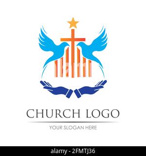 church logo vector illustration design template Stock Vector