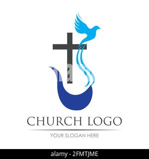 church logo vector illustration design template Stock Vector