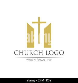 church logo vector illustration design template Stock Vector