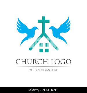 church logo vector illustration design template Stock Vector