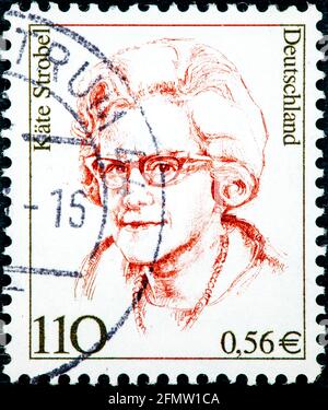 GERMANY - CIRCA 2000: stamp printed in Germany shows Kate Strobel politician circa 2000. Stock Photo