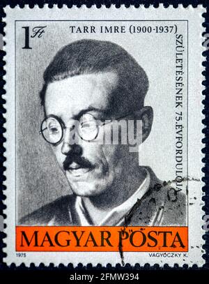 Hungary - CIRCA 1975: A stamp printed by Hungary, shows Imre Tarr - the freedom fighter, circa 1975 Stock Photo