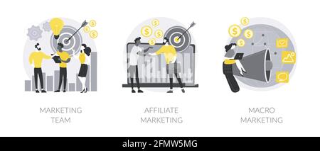 Global marketing strategy abstract concept vector illustrations. Stock Vector