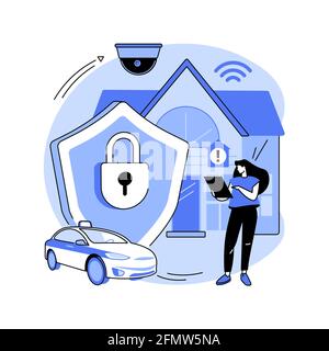 Security systems design abstract concept vector illustration. Stock Vector