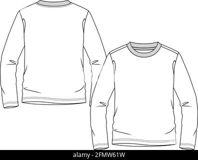 Set of Long sleeves basic clothes with cuff, long length, barrel