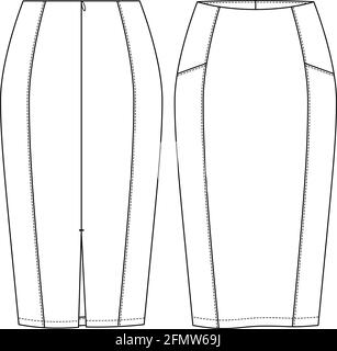 Free Downloads Illustrator Skirt Flat Sketches