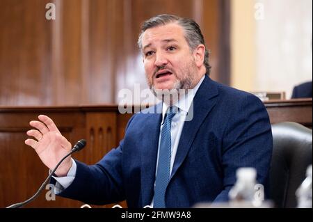 Washington, United States. 11th May, 2021. U.S. Senator Ted Cruz (R-TX) speaks about the For the People Act at a hearing of the Senate Rules and Administration Committee. Credit: SOPA Images Limited/Alamy Live News Stock Photo