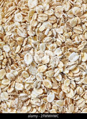 Close up picture of organic barley flakes. Stock Photo