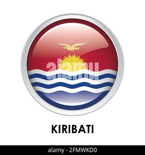 Round flag of Kiribati Stock Photo