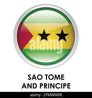 Round flag of Sao Tome And Principe Stock Photo