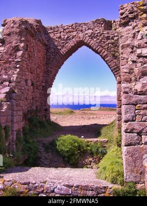 Grosnez Castle Ruins Stock Photo