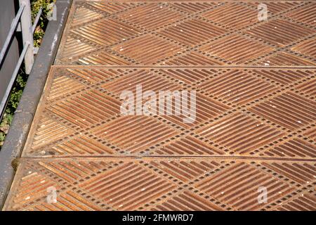 Iron rust pattern on the floor Stock Photo