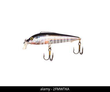 Handmade fishing lure on the old wooden table Stock Photo - Alamy