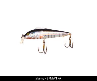 Metal spinners in the shape of a spoon of different colors for catching a  predator on a vintage wooden background. The concept of choosing bait for  di Stock Photo - Alamy