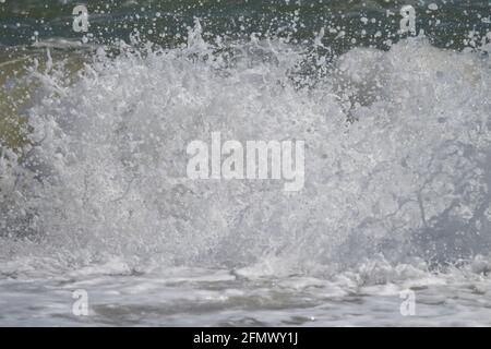 Splashing spray of sea waves Stock Photo