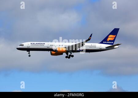 Reykjavik, Iceland – 02. July 2017: Icelandair Boeing 757-200 at Keflavik airport (KEF) in Iceland. Boeing is an aircraft manufacturer based in Seattl Stock Photo