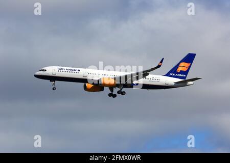 Reykjavik, Iceland – 02. July 2017: Icelandair Boeing 757-200 at Keflavik airport (KEF) in Iceland. Boeing is an aircraft manufacturer based in Seattl Stock Photo