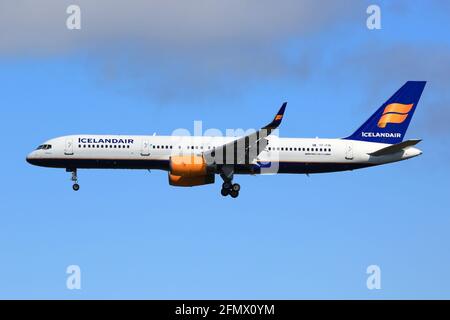 Reykjavik, Iceland – 02. July 2017: Icelandair Boeing 757-200 at Keflavik airport (KEF) in Iceland. Boeing is an aircraft manufacturer based in Seattl Stock Photo