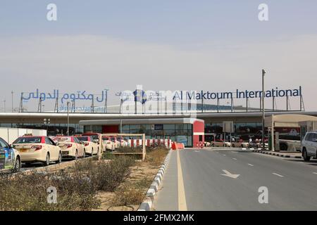 Dubai, United Arab Emirates - 5. March 2017: Dubai World Central Al Maktoum International Airport (DWC) in the United Arab Emirates. Stock Photo