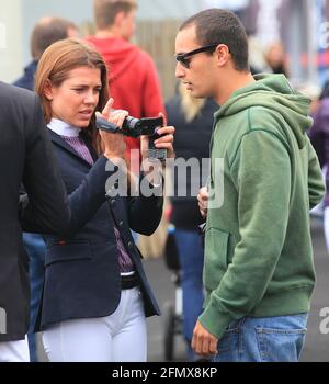 Charlotte Casiraghi beim Internationalen Springreitturnier in Valkenswaard in Holland.  Am 3. August 1986 kam sie in Monte Carlo als Charlotte Marie P Stock Photo