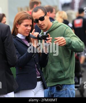 Charlotte Casiraghi beim Internationalen Springreitturnier in Valkenswaard in Holland.  Am 3. August 1986 kam sie in Monte Carlo als Charlotte Marie P Stock Photo