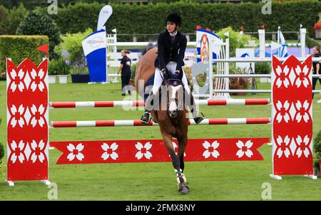 Charlotte Casiraghi beim Internationalen Springreitturnier in Valkenswaard in Holland.  Am 3. August 1986 kam sie in Monte Carlo als Charlotte Marie P Stock Photo