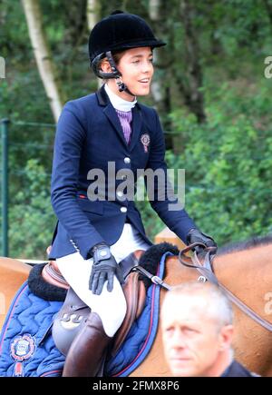 Charlotte Casiraghi beim Internationalen Springreitturnier in Valkenswaard in Holland.  Am 3. August 1986 kam sie in Monte Carlo als Charlotte Marie P Stock Photo