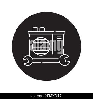 Installation black glyph icon Stock Vector Image & Art - Alamy