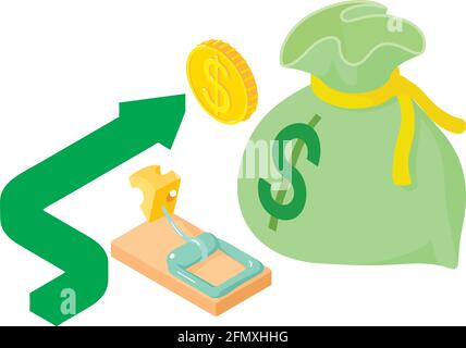 Risky business icon. Isometric illustration of risky business vector icon for web Stock Vector