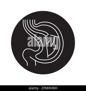 Endoscopy olor line icon. Pictogram for web page, mobile app, promo. UI UX GUI design element. Editable stroke. Stock Vector