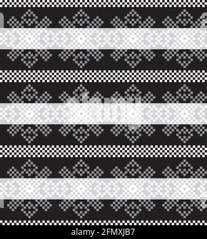 Christmas fair isle pattern background for fashion textiles, knitwear and graphics Stock Vector