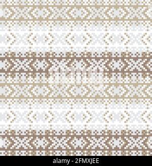Christmas fair isle pattern background for fashion textiles, knitwear and graphics Stock Vector