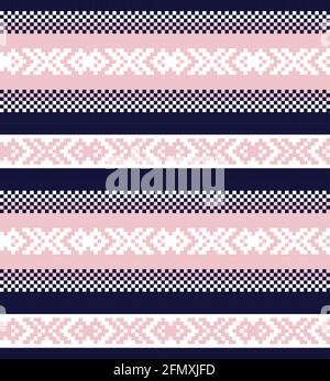 Christmas fair isle pattern background for fashion textiles, knitwear and graphics Stock Vector