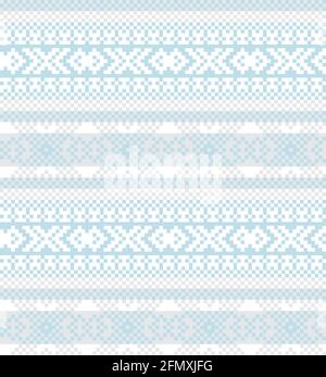 Christmas fair isle pattern background for fashion textiles, knitwear and graphics Stock Vector
