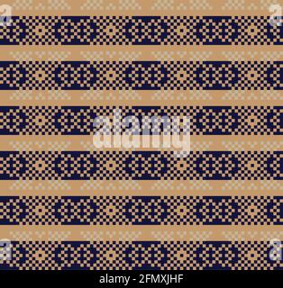 Christmas fair isle pattern background for fashion textiles, knitwear and graphics Stock Vector